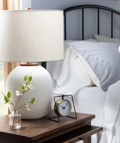 Hearth & Hand With Magnolia Resin Table Lamp (Includes LED Light Bulb) White - Hearth & Hand™ with Magnolia