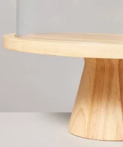 Hearth & Hand With Magnolia 11.5" Wooden Cake Stand with Glass Cloche - Hearth & Hand™ with Magnolia -Hearth Shop GUEST 9b30f38f 5d00 4de3 b8b8 8d1b5fb61c0e