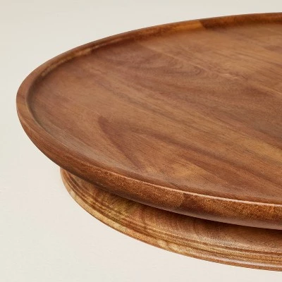 Hearth & Hand With Magnolia 14" Wooden Pedestal Lazy Susan Brown - Hearth & Hand™ with Magnolia 4 Hearth & Hand With Magnolia 14" Wooden Pedestal Lazy Susan Brown - Hearth & Hand™ with Magnolia - Image 2
