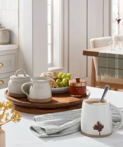 Hearth & Hand With Magnolia 14" Wooden Pedestal Lazy Susan Brown - Hearth & Hand™ with Magnolia