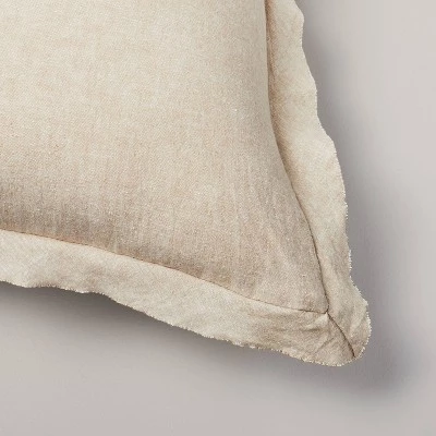 Hearth & Hand With Magnolia 26"x26" Linen Blend Euro Bed Pillow - Hearth & Hand™ with Magnolia Gray 5 Hearth & Hand With Magnolia 26"x26" Linen Blend Euro Bed Pillow - Hearth & Hand™ with Magnolia Gray - Image 3