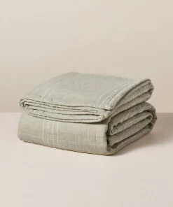 Hearth & Hand With Magnolia Microstripe Matelassé Coverlet - Hearth & Hand™ with Magnolia Twilight Taupe -Hearth Shop GUEST a7afbdae 0c4e 4529 b19e 50e05a204442