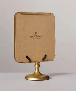 Hearth & Hand With Magnolia 4"x4" Brass Pedestal Picture Frame Antique Finish - Hearth & Hand™ with Magnolia -Hearth Shop GUEST a808915b e45c 4fb8 a9cf 5ae2f56e84f0