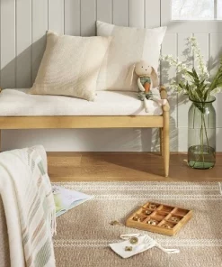 Hearth & Hand With Magnolia 18"x18" Color Block Decorative Pillow Cover - Hearth & Hand™ with Magnolia Cream/tan