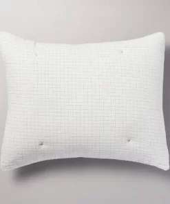 Hearth & Hand With Magnolia 3pc Mini Grid Stitch Comforter Bedding Set - Hearth & Hand™ with Magnolia Railroad Gray -Hearth Shop GUEST ac1ce140 cfcf 4d6a 858e 754d699e0feb