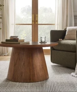 Hearth & Hand W/Magnolia Furniture Wooden Round Pedestal Coffee Table - Hearth & Handâ„¢ with Magnolia Aged Oak