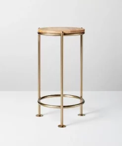 Hearth & Hand With Magnolia Wood & Brass Round Plant Stand - Hearth & Hand™ with Magnolia -Hearth Shop GUEST ad718471 ad81 4c9f 9a21 47e5fc580fe0