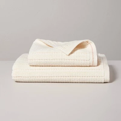 Hearth & Hand With Magnolia Hidden Stripe Terry Bath Towels Natural/Honey - Hearth & Hand™ with Magnolia 4 Hearth & Hand With Magnolia Hidden Stripe Terry Bath Towels Natural/Honey - Hearth & Hand™ with Magnolia - Image 2