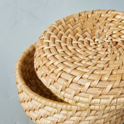 Hearth & Hand With Magnolia Woven Basket with Lid Natural - Hearth & Hand™ with Magnolia 5 Hearth & Hand With Magnolia Woven Basket with Lid Natural - Hearth & Hand™ with Magnolia - Image 3