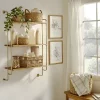 Hearth & Hand With Magnolia Wood & Brass Decorative 3-Tier Wall Shelf - Hearth & Hand™ with Magnolia -Hearth Shop GUEST aee7513e 4b23 48c2 a477 63041e3be689