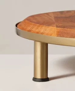 Hearth & Hand With Magnolia 12" Wood & Brass Round Footed Serving Stand - Hearth & Hand™ with Magnolia 7 Hearth & Hand With Magnolia 12" Wood & Brass Round Footed Serving Stand - Hearth & Hand™ with Magnolia -Hearth Shop GUEST b6d10cf9 a0d2 4009 8a2e 68ea709469e0