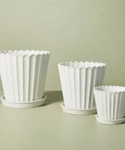 Hearth & Hand With Magnolia Scallop-Fluted Stoneware Indoor/Outdoor Planter Pot with Saucer Cream - Hearth & Hand™ with Magnolia 10 Hearth & Hand With Magnolia Scallop-Fluted Stoneware Indoor/Outdoor Planter Pot with Saucer Cream - Hearth & Hand™ with Magnolia -Hearth Shop GUEST bc2e95db f997 48f9 8a56 37483b1fb560