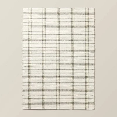 Hearth & Hand With Magnolia Tri-Stripe Plaid Handmade Woven Area Rug Green/Cream - Hearth & Hand™ with Magnolia 9 Hearth & Hand With Magnolia Tri-Stripe Plaid Handmade Woven Area Rug Green/Cream - Hearth & Hand™ with Magnolia - Image 7