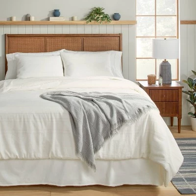 Hearth & Hand With Magnolia Fine Stripe Duvet & Sham Set Twilight Taupe/Sour Cream - Hearth & Hand™ with Magnolia 5 Hearth & Hand With Magnolia Fine Stripe Duvet & Sham Set Twilight Taupe/Sour Cream - Hearth & Hand™ with Magnolia - Image 3