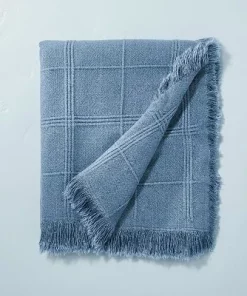 Hearth & Hand With Magnolia Textured Grid Lines Dobby Throw Blanket - Hearth & Hand™ with Magnolia Light Gray -Hearth Shop GUEST c411da43 514e 44c0 85b0 34fe83293ad9