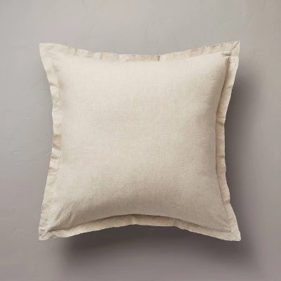 Hearth & Hand With Magnolia 26"x26" Linen Blend Euro Bed Pillow - Hearth & Hand™ with Magnolia Gray 6 Hearth & Hand With Magnolia 26"x26" Linen Blend Euro Bed Pillow - Hearth & Hand™ with Magnolia Gray - Image 4
