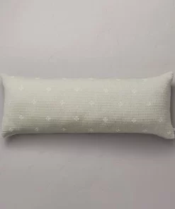 Hearth & Hand With Magnolia 14"x36" Diamond Jacquard Lumbar Bed Pillow - Hearth & Hand™ with Magnolia Brown -Hearth Shop GUEST c7142078 8b8c 4020 a232 8052070d78af