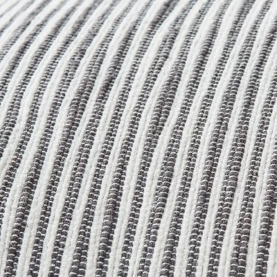 Hearth & Hand With Magnolia 24"x24" Woven Slub Stripe Throw Pillow with Tassels Gray/White - Hearth & Hand™ with Magnolia 4 Hearth & Hand With Magnolia 24"x24" Woven Slub Stripe Throw Pillow with Tassels Gray/White - Hearth & Hand™ with Magnolia - Image 2