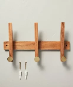Hearth & Hand With Magnolia Wood & Brass Hook Rail - Hearth & Hand™ with Magnolia -Hearth Shop GUEST ca88cff5 5b08 4f2b 821e fa16df3dc4ef