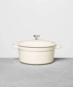 Hearth & Hand With Magnolia Enameled Cast Iron Dutch Oven Cream - Hearth & Hand™ with Magnolia -Hearth Shop GUEST cb2ecf4e 1d58 4874 9c02 1e37cf3e0625