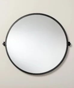Hearth & Hand With Magnolia 30" Round Bathroom Vanity Pivot Mirror - Hearth & Hand™ with Magnolia Black Finish -Hearth Shop GUEST cddb43a4 788f 400f a436 785817706344