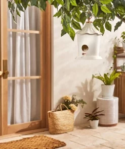 Hearth & Hand With Magnolia 8" Round Metal Birdhouse Cream/Copper - Hearth & Hand™ with Magnolia