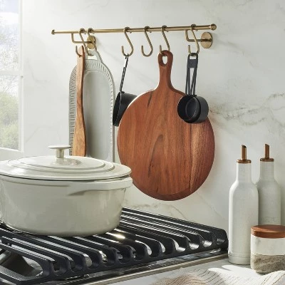 Hearth & Hand With Magnolia Modern Trim Metal S-Hook Wall Rack - Hearth & Hand™ with Magnolia Brass Finish 3 Hearth & Hand With Magnolia Modern Trim Metal S-Hook Wall Rack - Hearth & Hand™ with Magnolia Brass Finish