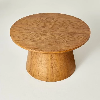 Hearth & Hand W/Magnolia Furniture Wooden Round Pedestal Coffee Table - Hearth & Hand™ with Magnolia Aged Oak 4 Hearth & Hand W/Magnolia Furniture Wooden Round Pedestal Coffee Table - Hearth & Hand™ with Magnolia Aged Oak - Image 2