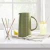 Hearth & Hand With Magnolia 71oz Ribbed Stoneware Beverage Pitcher Green - Hearth & Hand™ with Magnolia -Hearth Shop GUEST da7e35dd 9a58 4301 ae39 ac01a7a64765