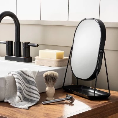Hearth & Hand With Magnolia Metal Vanity Flip Mirror with Tray Black - Hearth & Hand™ with Magnolia 3 Hearth & Hand With Magnolia Metal Vanity Flip Mirror with Tray Black - Hearth & Hand™ with Magnolia