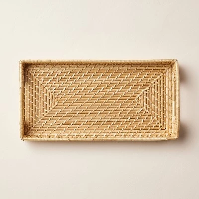 Hearth & Hand With Magnolia 7"x14" Natural Woven Bathroom Tray - Hearth & Hand™ with Magnolia 4 Hearth & Hand With Magnolia 7"x14" Natural Woven Bathroom Tray - Hearth & Hand™ with Magnolia - Image 2