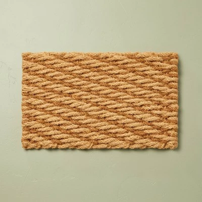 Hearth & Hand With Magnolia Chunky Twisted Rope Handwoven Coir Doormat Natural/Brown - Hearth & Hand™ with Magnolia 5 Hearth & Hand With Magnolia Chunky Twisted Rope Handwoven Coir Doormat Natural/Brown - Hearth & Hand™ with Magnolia - Image 3