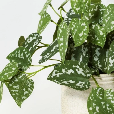 Hearth & Hand With Magnolia 10" Faux Satin Variegated Pothos Plant - Hearth & Hand™ with Magnolia 4 Hearth & Hand With Magnolia 10" Faux Satin Variegated Pothos Plant - Hearth & Hand™ with Magnolia - Image 2