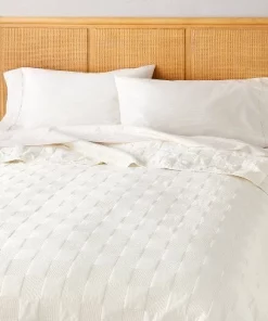 Hearth & Hand With Magnolia Checkerboard Stitch Quilt Cream - Hearth & Hand™ with Magnolia -Hearth Shop GUEST e30abcf1 7996 4623 b141 e4bd6582104a 1