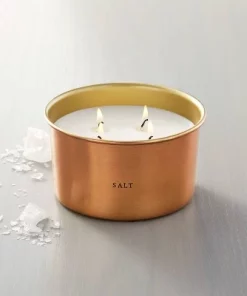 Hearth & Hand With Magnolia Lidded Metal Salt 4-Wick Jar Candle Brass Finish 20oz - Hearth & Hand™ with Magnolia
