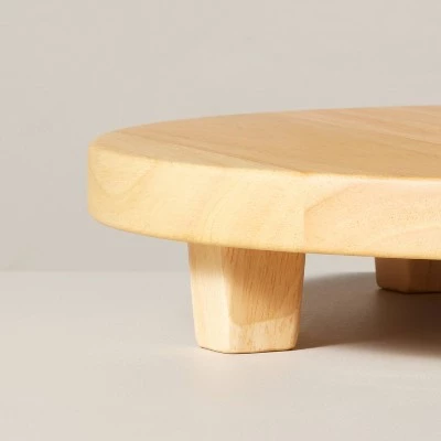 Hearth & Hand With Magnolia Round Footed Wood Serving Stand - Hearth & Hand™ with Magnolia Natural 5 Hearth & Hand With Magnolia Round Footed Wood Serving Stand - Hearth & Hand™ with Magnolia Natural - Image 3