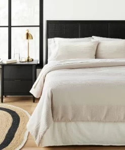 Hearth & Hand With Magnolia Slub Center Stripe Comforter Set - Hearth & Hand™ with Magnolia Sour Cream -Hearth Shop GUEST f2667ca1 8c6b 4952 ac47 8de55103570d