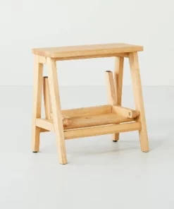 Hearth & Hand W/Magnolia Furniture Wood Kitchen Step Stool Natural - Hearth & Hand™ with Magnolia -Hearth Shop GUEST f27aaecc 16fc 49a7 a969 60524f88c5e9