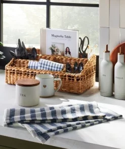 Hearth & Hand With Magnolia 2pc Oil & Vinegar Stoneware Bottle Set Cream/Copper - Hearth & Hand™ with Magnolia