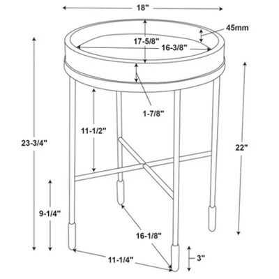 Hearth & Hand W/Magnolia Furniture Wood & Metal Accent Side Table - Black - Hearth & Hand™ with Magnolia 10 Hearth & Hand W/Magnolia Furniture Wood & Metal Accent Side Table - Black - Hearth & Hand™ with Magnolia - Image 8
