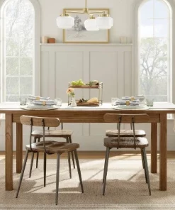 Hearth & Hand W/Magnolia Furniture Plank Top Rectangular Wood Dining Table - Aged Oak - Hearth & Hand™ with Magnolia