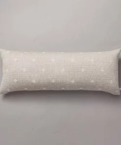 Hearth & Hand With Magnolia 14"x36" Diamond Jacquard Lumbar Bed Pillow - Hearth & Hand™ with Magnolia Brown -Hearth Shop GUEST f60aa97b 577f 4354 a8be 7f900aba507f