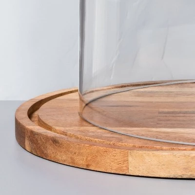 Hearth & Hand With Magnolia 9" Wood & Glass Covered Dessert Storage - Hearth & Hand™ with Magnolia Pickled Black 5 Hearth & Hand With Magnolia 9" Wood & Glass Covered Dessert Storage - Hearth & Hand™ with Magnolia Pickled Black - Image 3